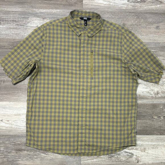 Alaskan Hardgear Mens XLT‎ Slim Fit Gingham Check Short Sleeve Button Up Shirt - Picture 1 of 9